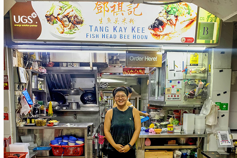 Debbie Yam in front of her hawker stall. Image: Smitha Menon