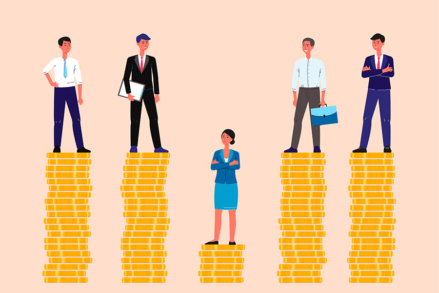 One recent estimate suggests that comparing differences in average annual pay globally, women earn 57 per cent of what men make.
Image: Shutterstock