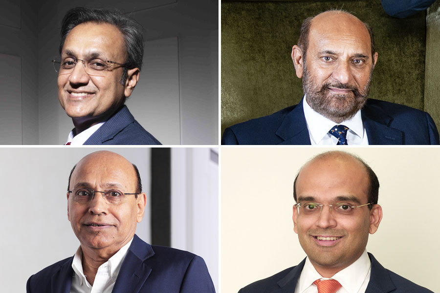 From top left: Anil Rai Gupta of Havells, Gurbachan Singh Dhingra of Berger Paints India, Malav Dani of Asian Paints and Inder Jaisinghani of Polycab India