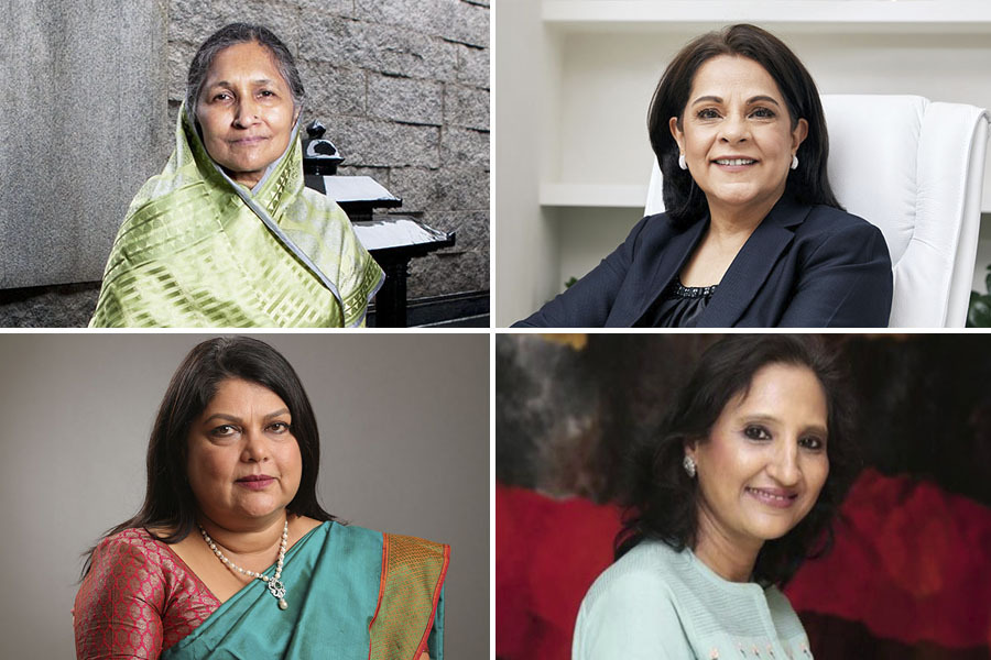 Clockwise from left - Savitri Jindal, Renuka Jagtiani, Rekha Jhunjhunwala, Falguni Nayar

