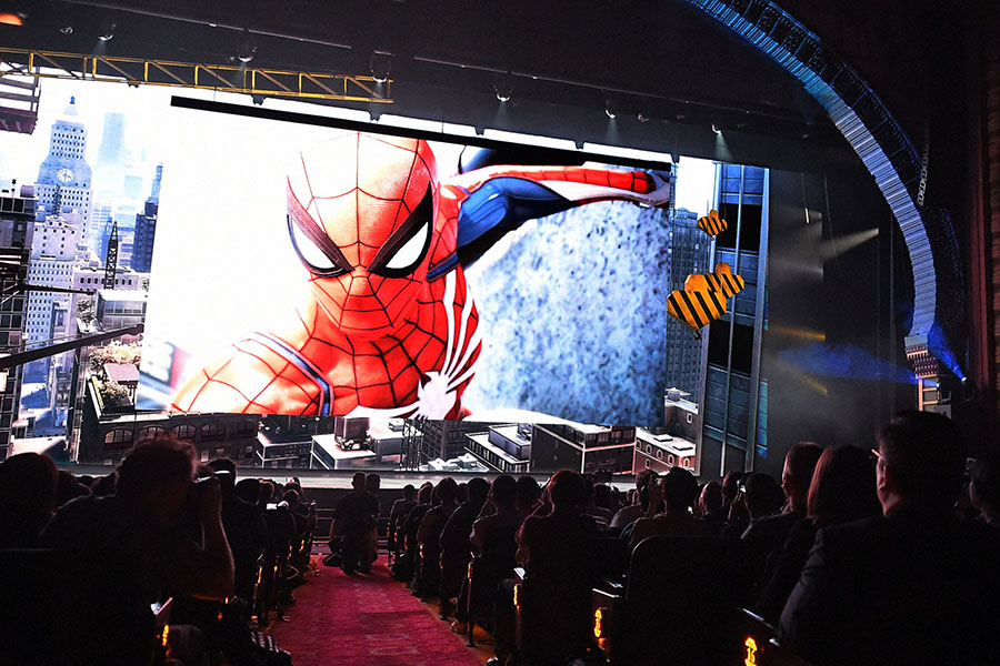 Blockbuster superhero movies in the 2000s led to the Spider-Man character headlining a series of games developed from 2018 by Insomniac for Sony, which bought the studio the following year. Image: Robyn Beck / AFP©