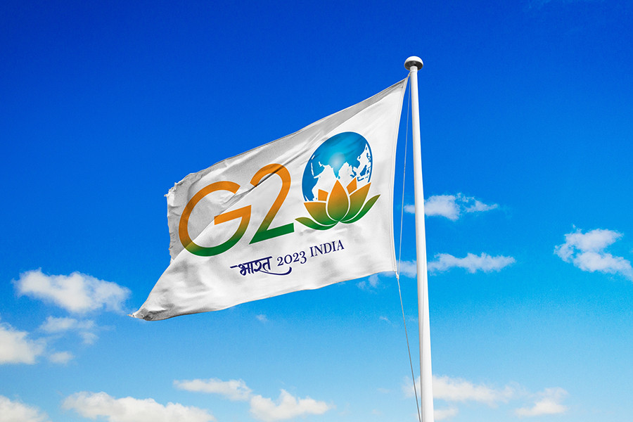 The G20 2023 logo.