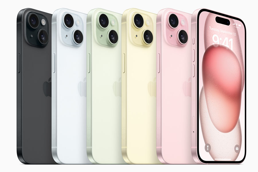 Apple iPhone 15 color-lineup.