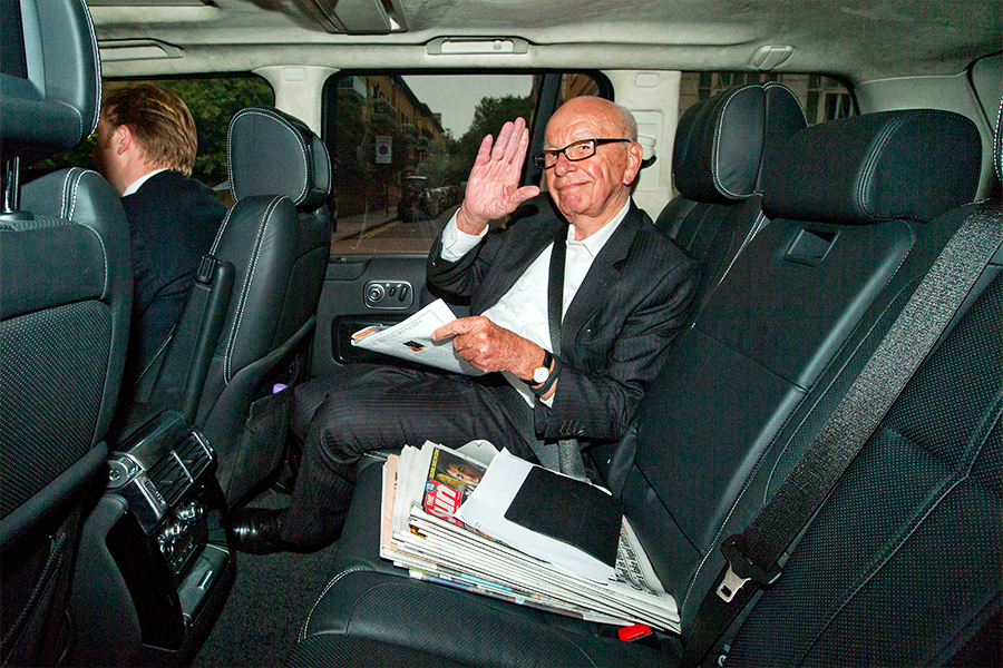Rupert Murdoch leaves News UK in London. 
Image: AFP Photos / Justin Tallis