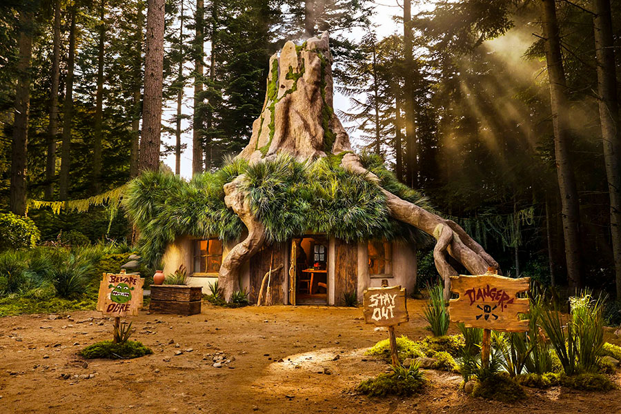 Airbnb will be offering a two-night stay for up to three guests in Shrek's swamp. Airbnb will be offering a two-night stay for up to three guests in Shrek's swamp. Photography Courtesy of Airbnb©

