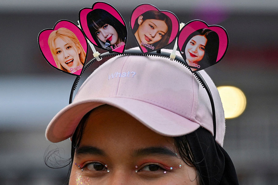 Blackpink, the biggest girl band on the planet, does not feature in IFPI's ranking of the best-selling albums of 2023. 
Image: Adek Berry / AFP©