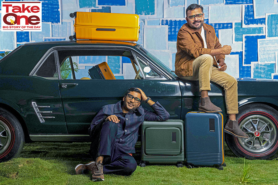 Sangeet Agrawal (left) and Navin Parwal, Cofounders, Mokobara Image: Selvaprakash Lakshmanan for Forbes India