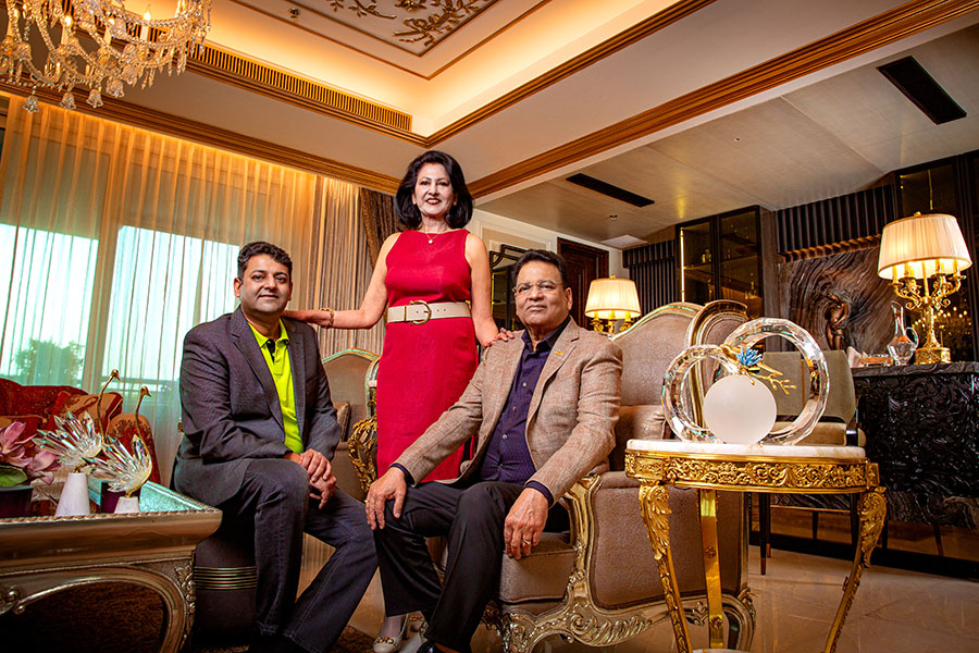 (From left) Sorab Agarwal, whole time director, Mona Agarwal, whole time director and Vijay Agarwal, chairman and managing director, ACE
Image: Madhu Kapparath