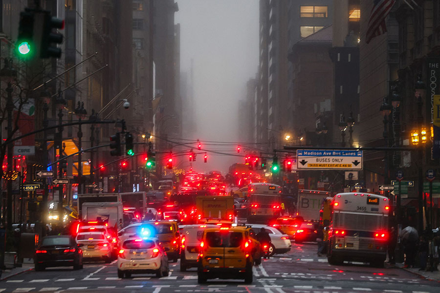 US research suggests that air pollution is linked with stress and depression, putting under-65s at increased risk of dying from cardiovascular disease.
Image: Charly Triballeau  / AFP©