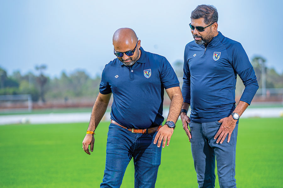 CKM Dhananjai, managing partner and director of sport and governance, FC Madras (left) and Girish Mathrubootham, CEO and founder, Freshworks