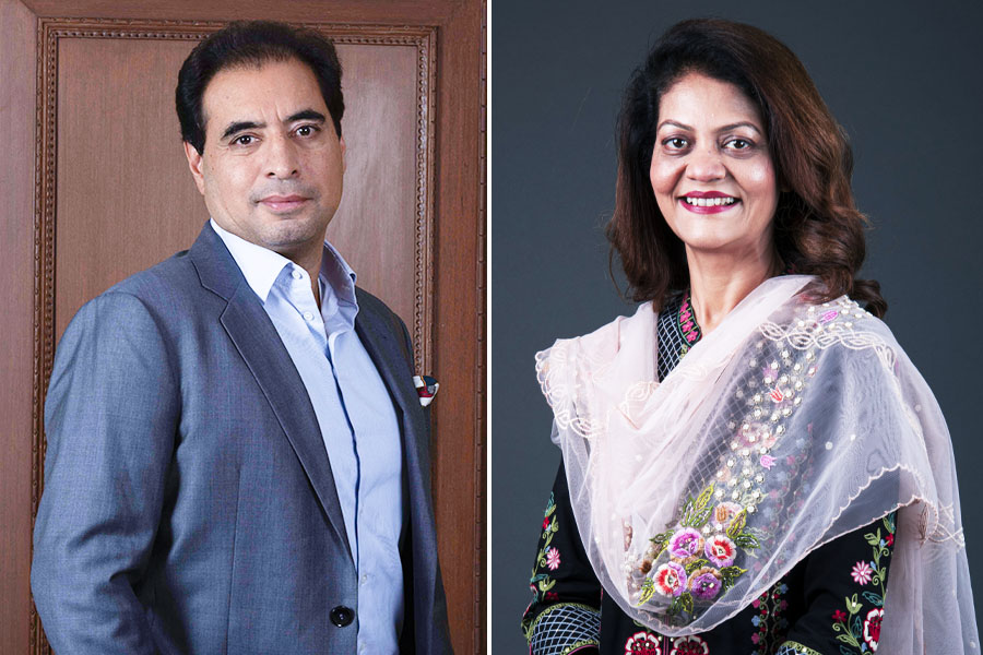 Mohit Burman(left), chairman, Dabur and Rashmi Saluja, who is the executive chairperson of Religare Enterprises Image: Burman: Amit Verma