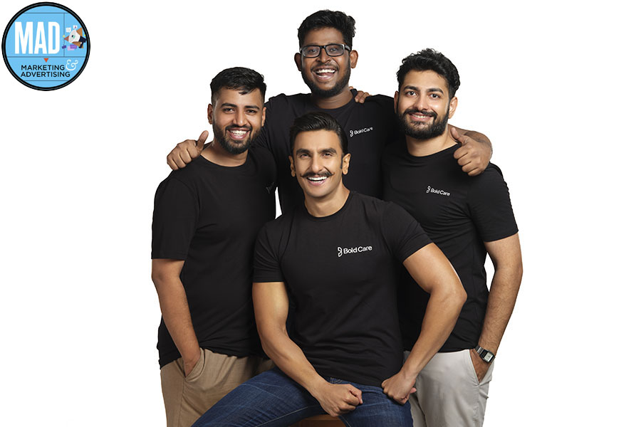 Left to Right -- Rajat Jadhav, Co Founder & CEO; Ranveer Singh, Co Founder, (Center); Rahul Krishnan, Co Founder; Mohit Yadav, Co Founder of Bold Care

