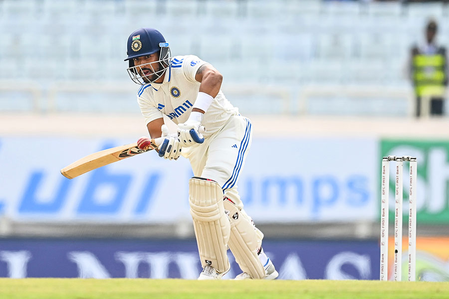 Dhruv Jurel of India bats during day three of the 4th Test Match between India and England at JSCA International Stadium Complex on February 25, 2024, in Ranchi, India. Image: Gareth Copley/Getty Images