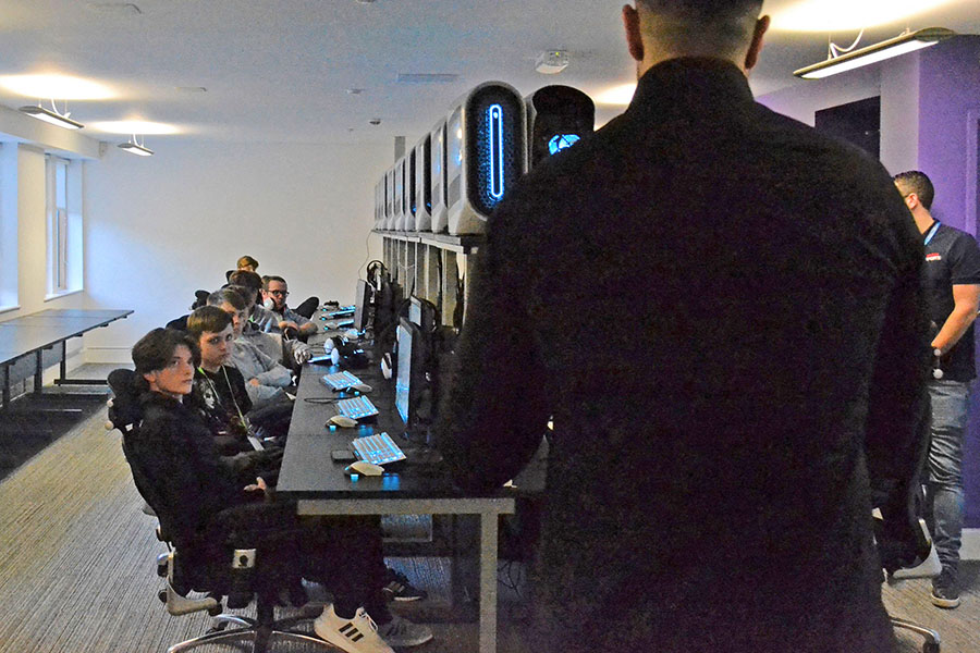 
Students in the eSports programme take a class at the National esports Performance Campus in Sunderland, north-east England on December 19, 2023. Image: Daniel Mayhews / AFP©