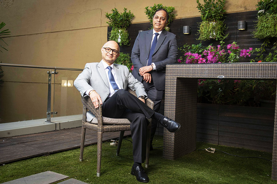 Harick Vin(sitting), CTO, and Sivaraman Ganesan, head of the AI.Cloud business unit at Tata Consultancy Services
Image: Bajirao Pawar for Forbes India   