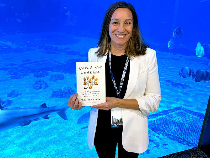 malissa with book ga aquarium