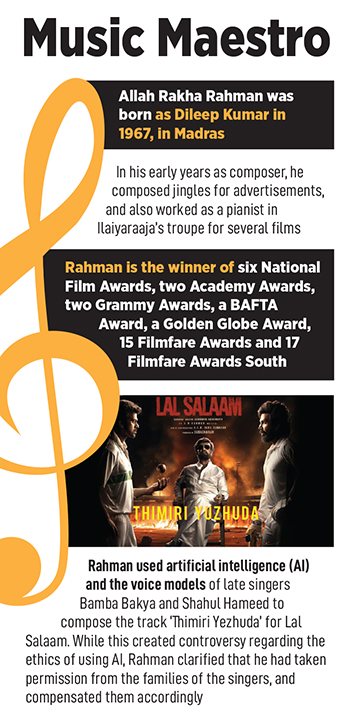 
In 2009, AR Rahman won two Oscars—for Original Score and Original Song—for his work in Danny Boyle’s Slumdog Millionaire
Image: Jeff Kravitz/Filmmagic