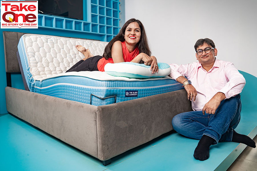 (L-R) Priyanka Salot and Harshil Salot, co-founders, The Sleep Company 