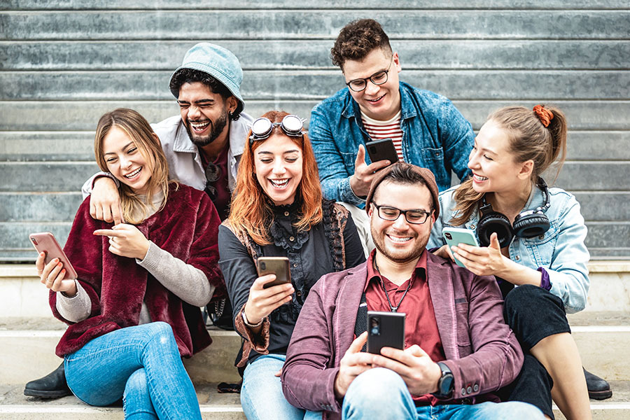 How are young people using social media in their communications? Image: Shutterstock
