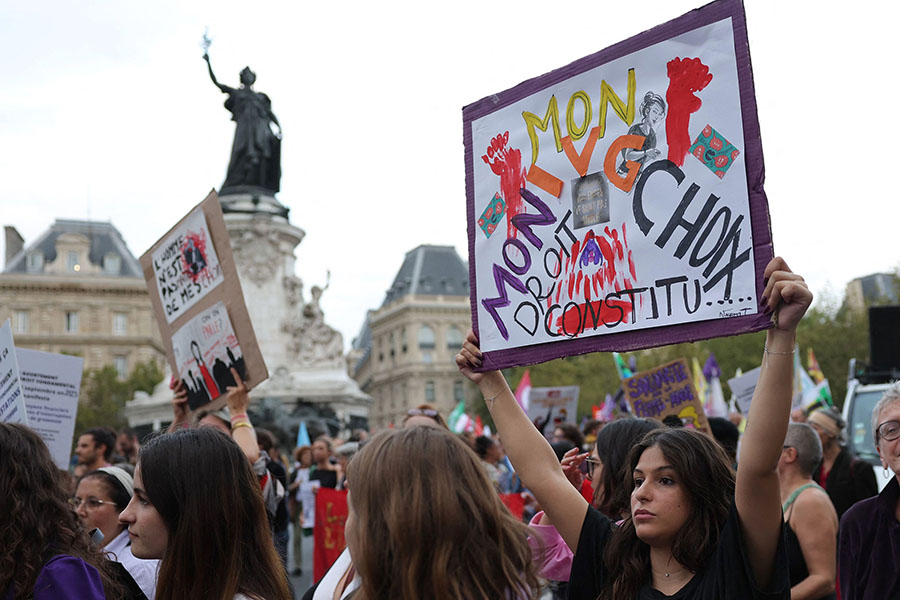 France is set to enshrine the right to abortion in its constitution. France is set to enshrine the right to abortion in its constitution.
Image: Thomas Samson / AFP