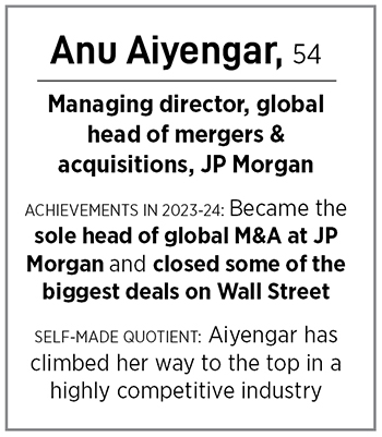 Anu Aiyengar, Managing director and global head of M&A, JP Morgan