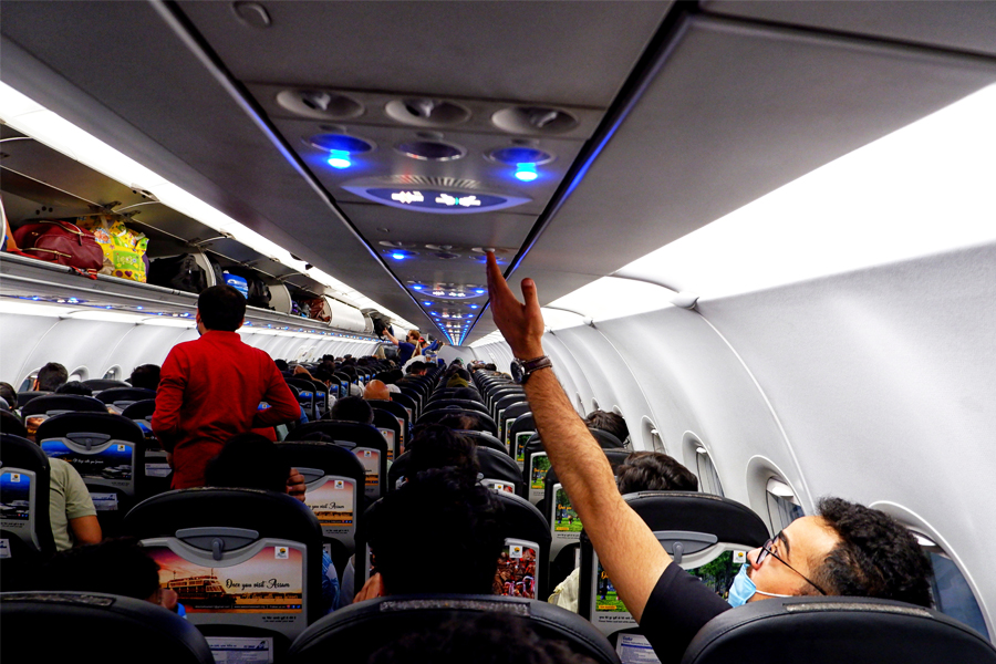 44 percent of consumers who booked flights in the last 12 months say the airline was charging an extra fee for allotment of each seat on the plane. Image: Avishek Das/SOPA Images/LightRocket via Getty Images