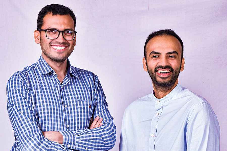 Abhishek Poddar (left),  co-founder and CEO, and Saurabh Arora, co-founder and CTO, Plum Image: Selvaprakash Lakshmanan for Forbes India