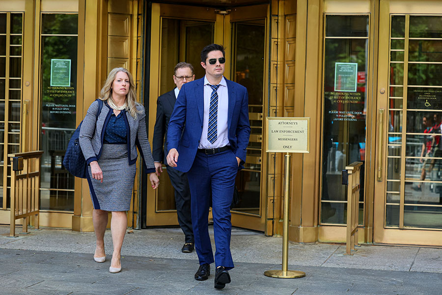 Ryan Salame, the former co-chief executive of FTX Digital Markets, exits the Federal Court after sentencing in New York City, U.S., May 28, 2024. 
Image: REUTERS/Brendan McDermid