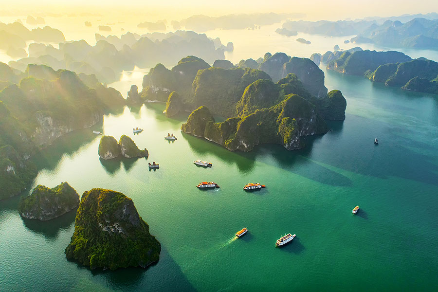 Halong Bay, Vietnam. Image credit: : Shutterstock